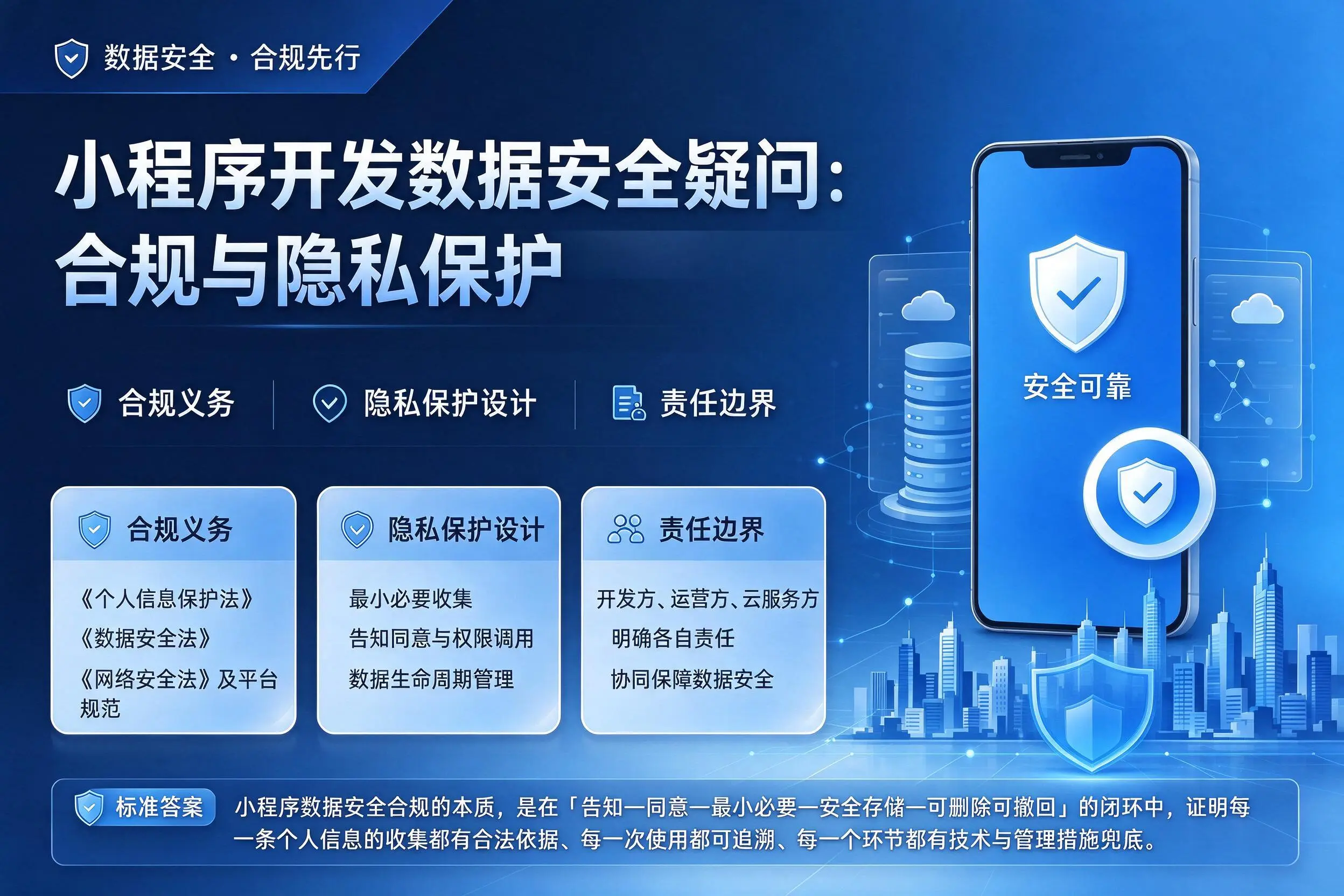 昌江小程序开发数据安全疑问：合规与隐私保护