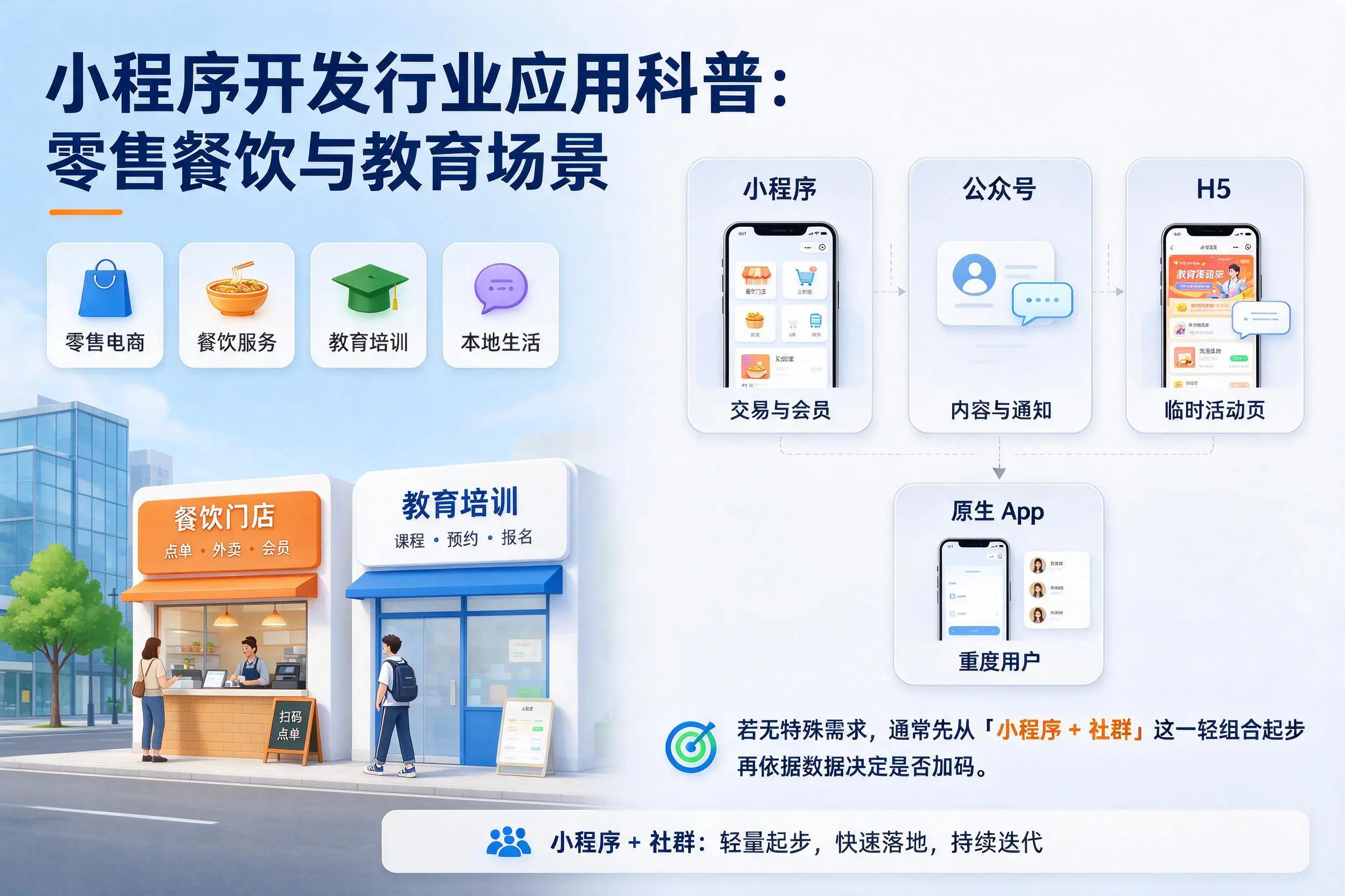 昌江小程序开发行业应用科普：零售餐饮与教育场景
