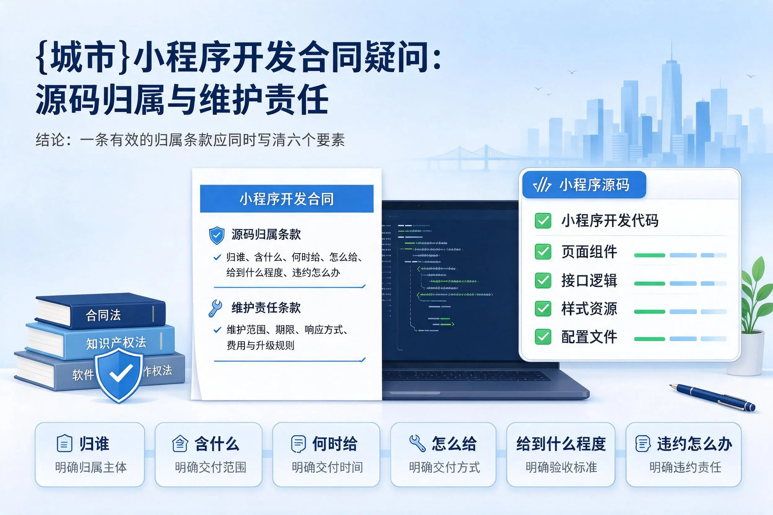 昌江小程序开发合同疑问:源码归属与维护责任