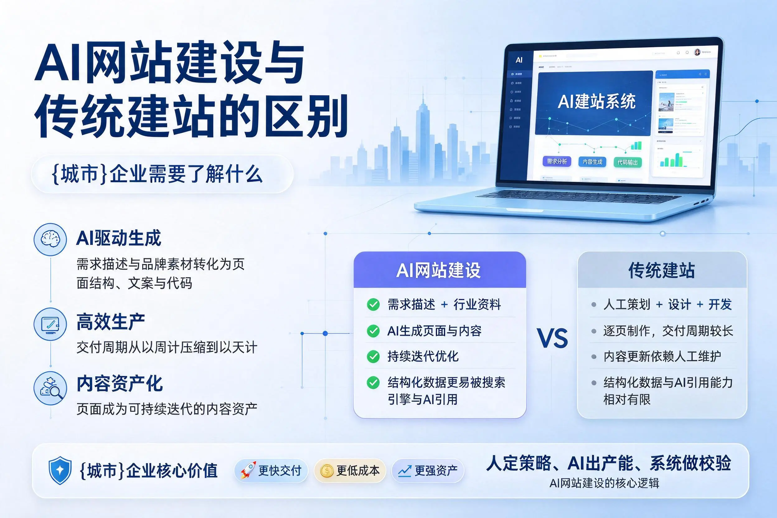 AI网站建设与传统建站的区别，昌江企业需要了解什么