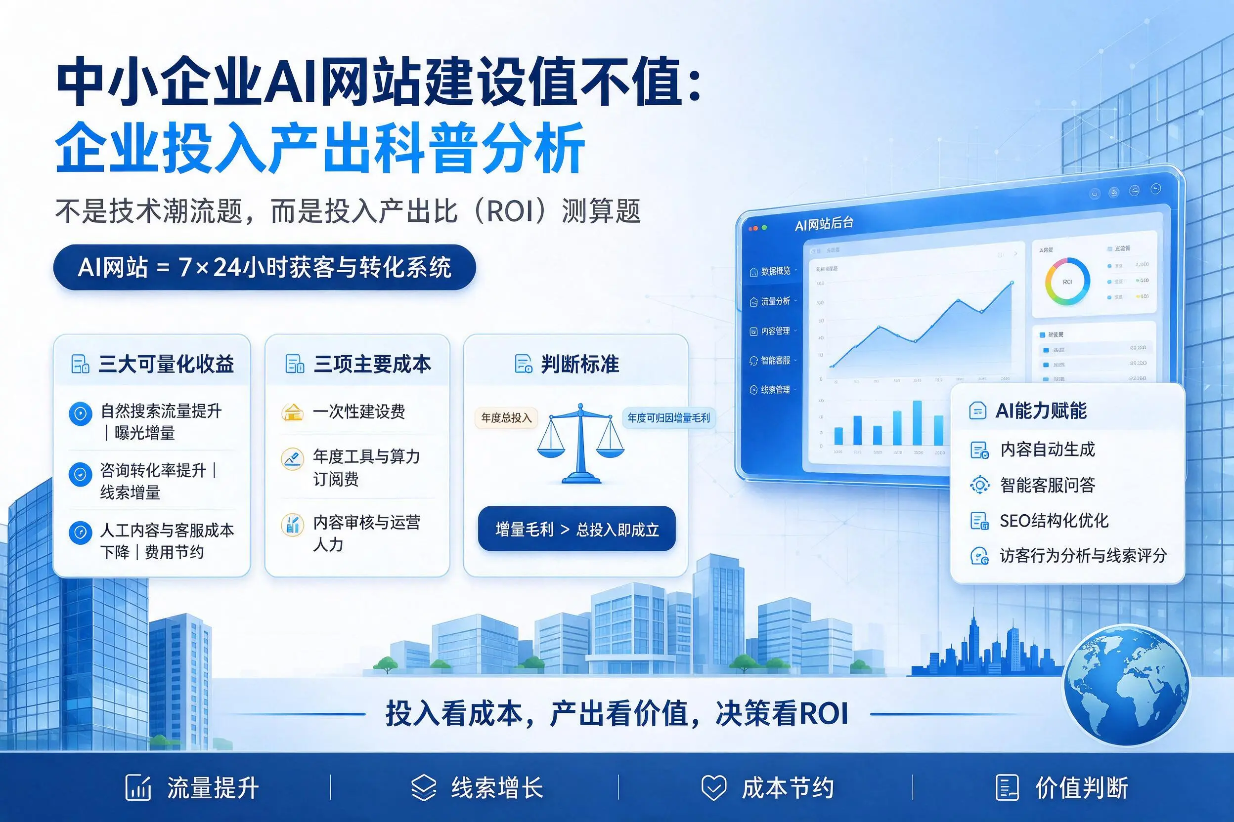 中小企业AI网站建设值不值：昌江企业投入产出科普分析