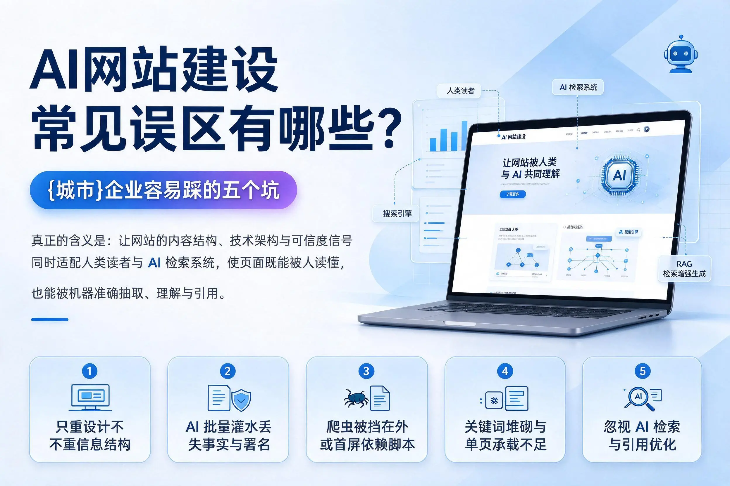 AI网站建设常见误区有哪些?昌江企业容易踩的五个坑